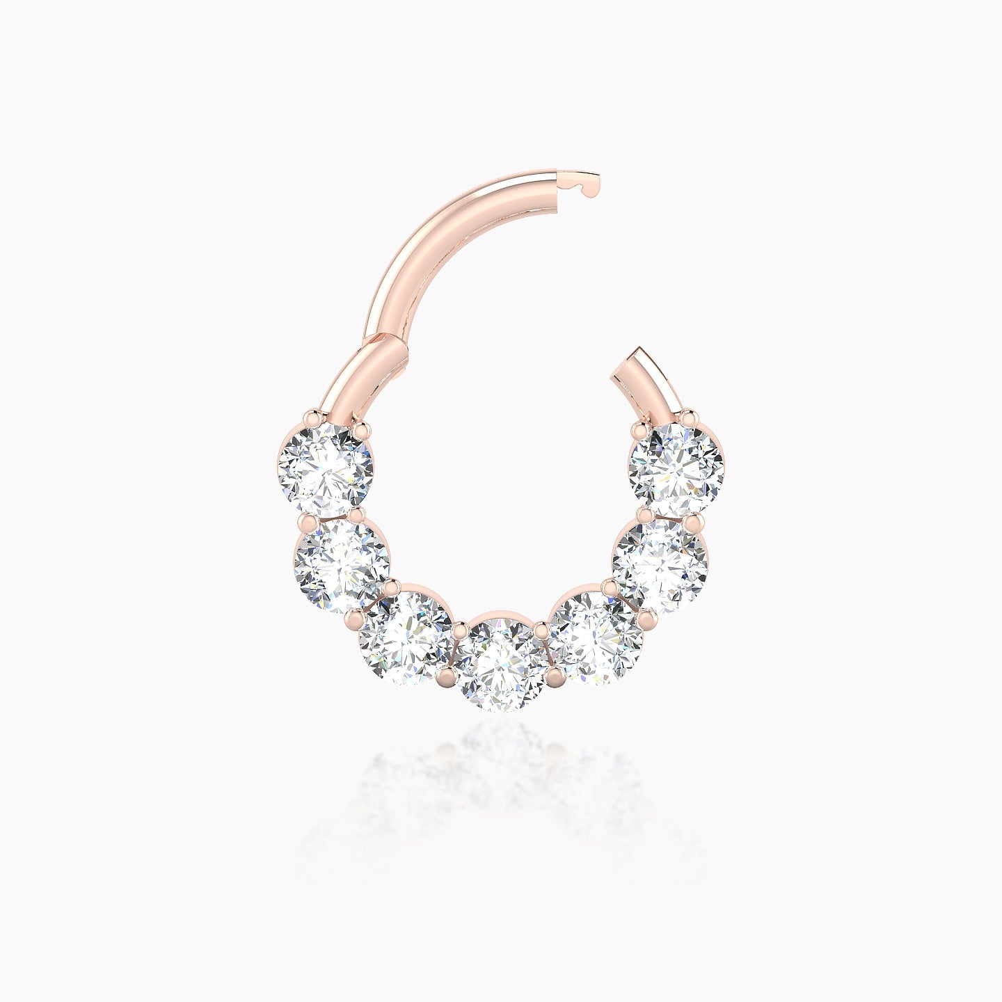 Diana | 18k Rose Gold 8 mm Diamond Daith Piercing