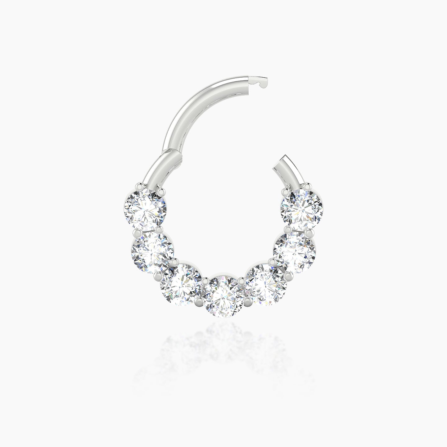 Diana | 18k White Gold 8 mm Diamond Daith Piercing