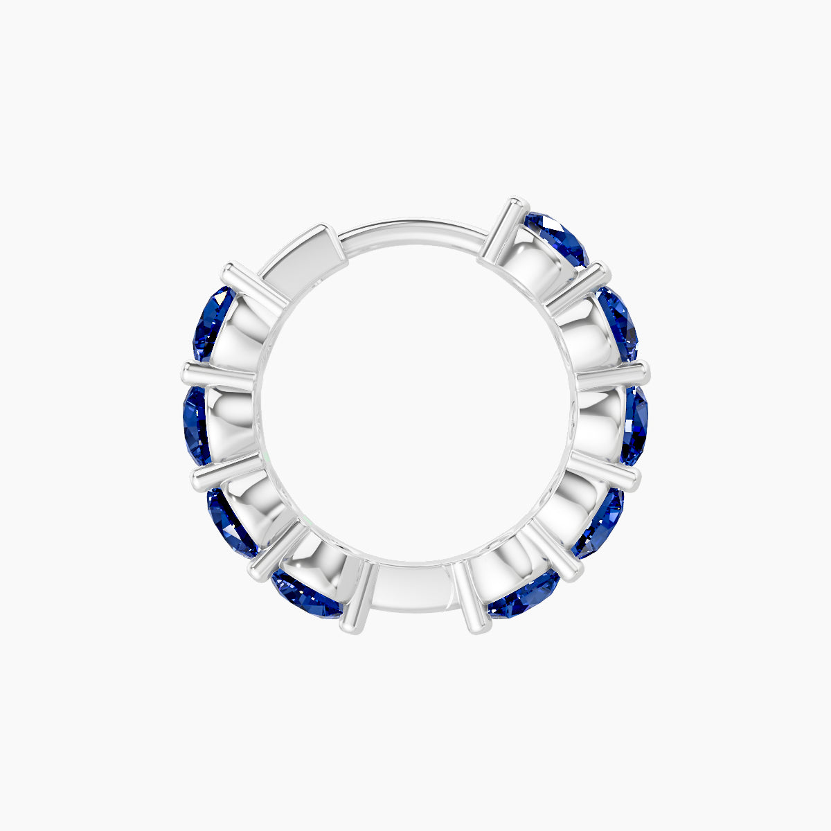 Diana | 18k White Gold 8 mm Sapphire Hoop Piercing