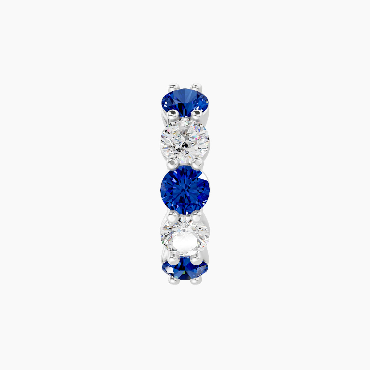 Diana | 18k White Gold 8 mm Sapphire & Diamond Hoop Piercing