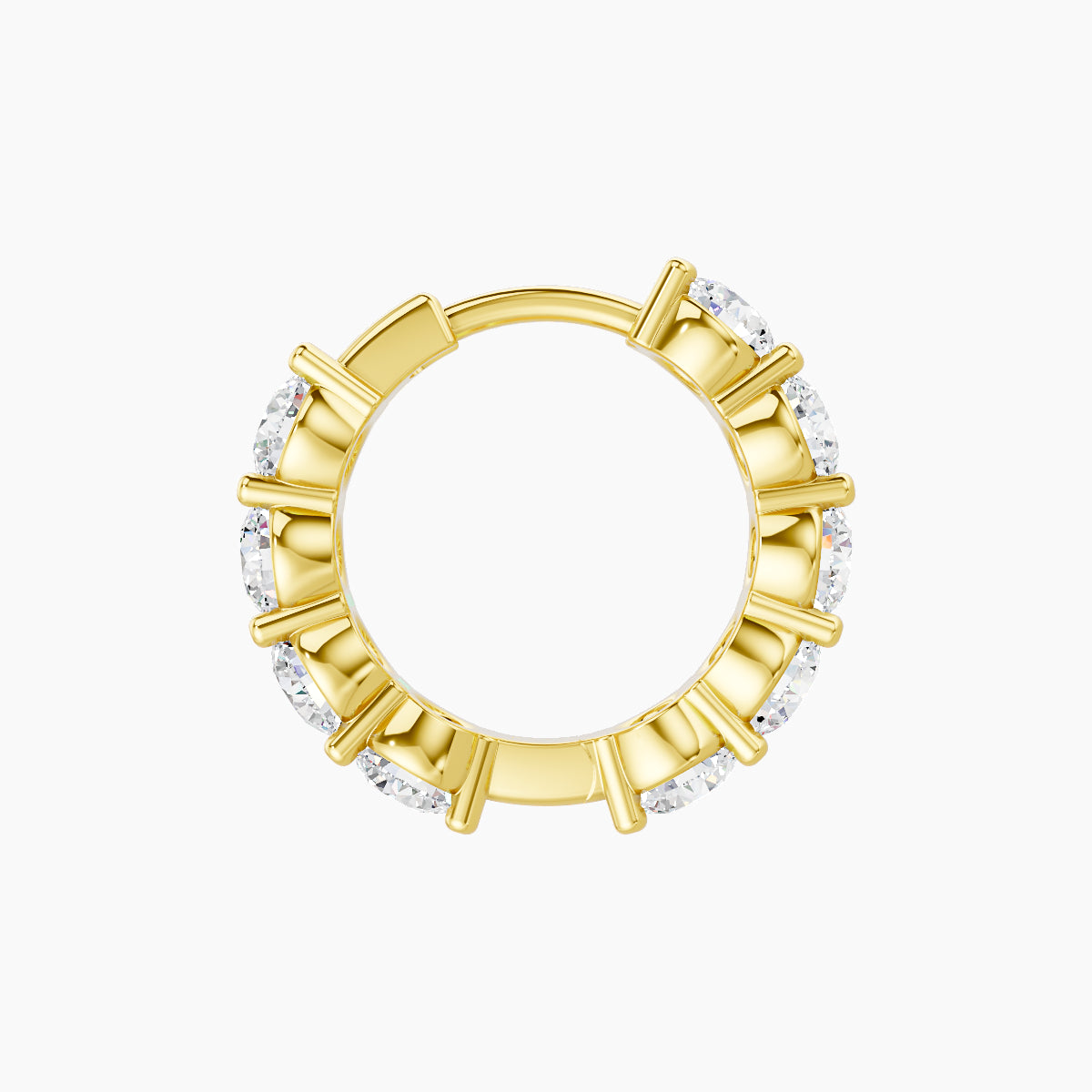 Diana | 18k Yellow Gold 8 mm Diamond Hoop Piercing