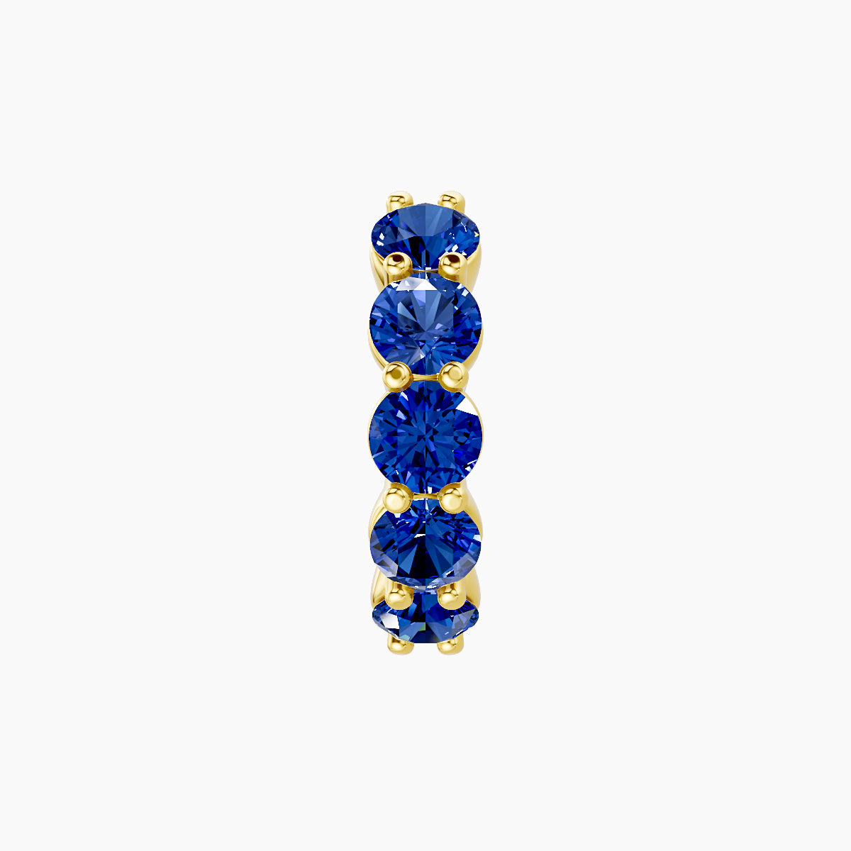 Diana | 18k Yellow Gold 8 mm Sapphire Hoop Piercing