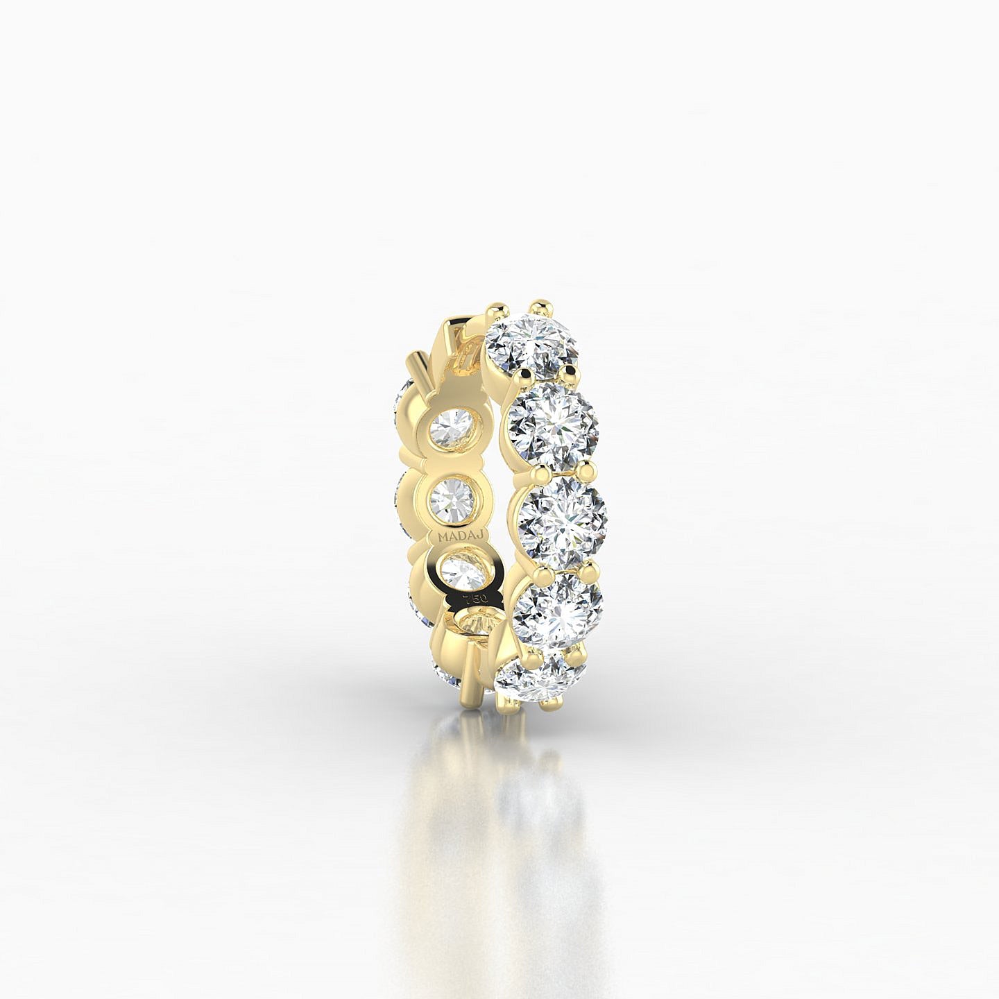 Diana | 18k Yellow Gold 8 mm Diamond Hoop Piercing