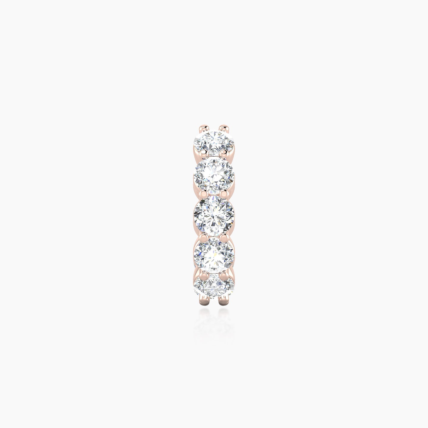Diana | 18k Rose Gold 8 mm Diamond Hoop Piercing