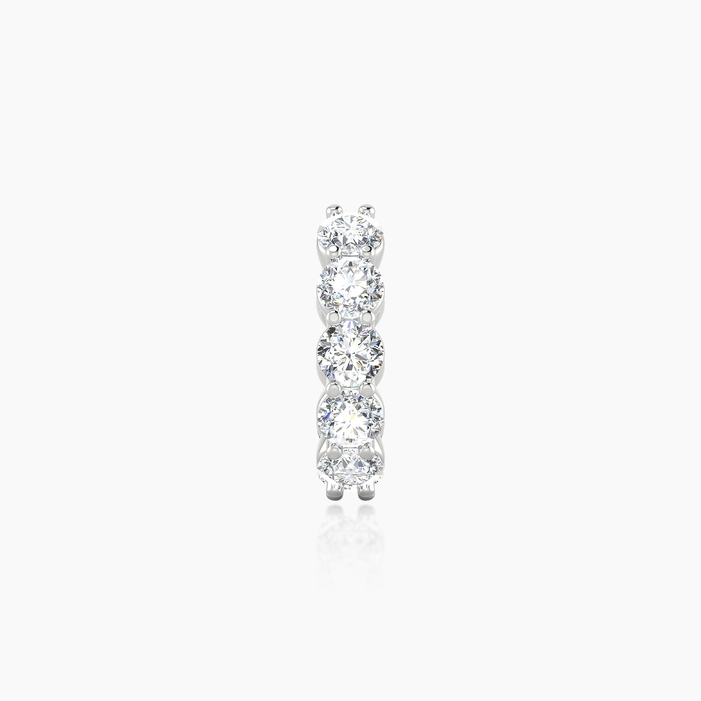 Diana | 18k White Gold 8 mm Diamond Hoop Piercing