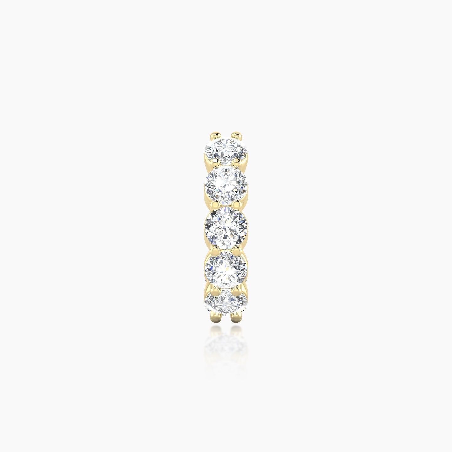 Diana | 18k Yellow Gold 8 mm Diamond Hoop Piercing