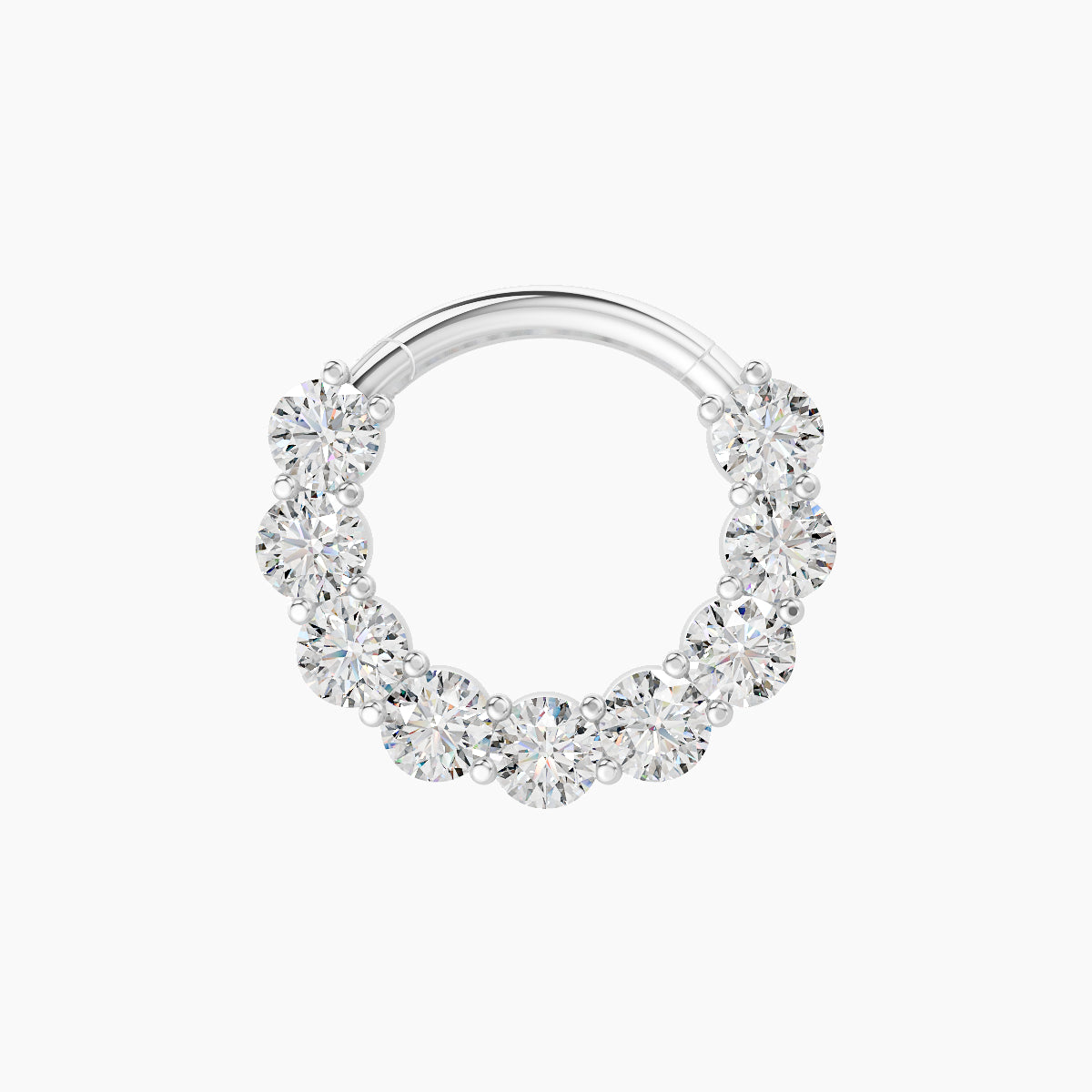 Diana | 18k White Gold 8 mm Diamond Septum Piercing
