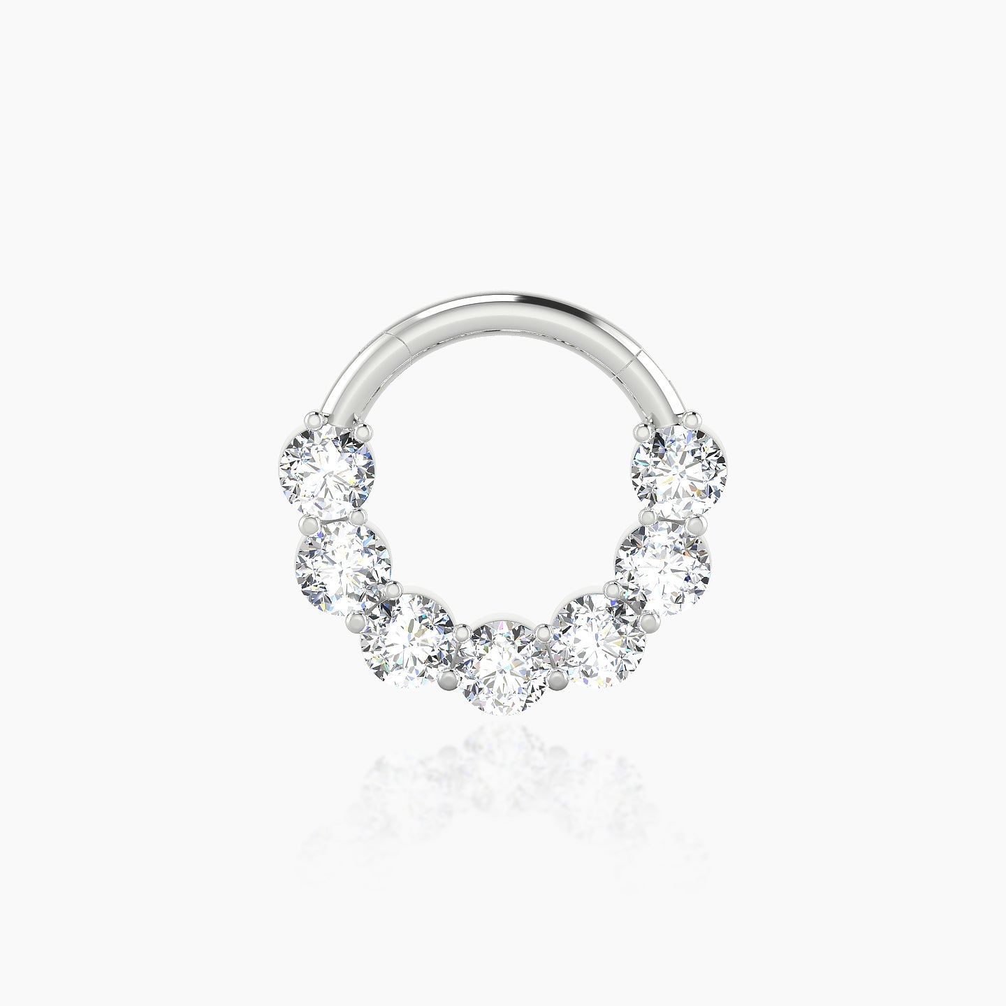 Diana | 18k White Gold 8 mm Diamond Septum Piercing