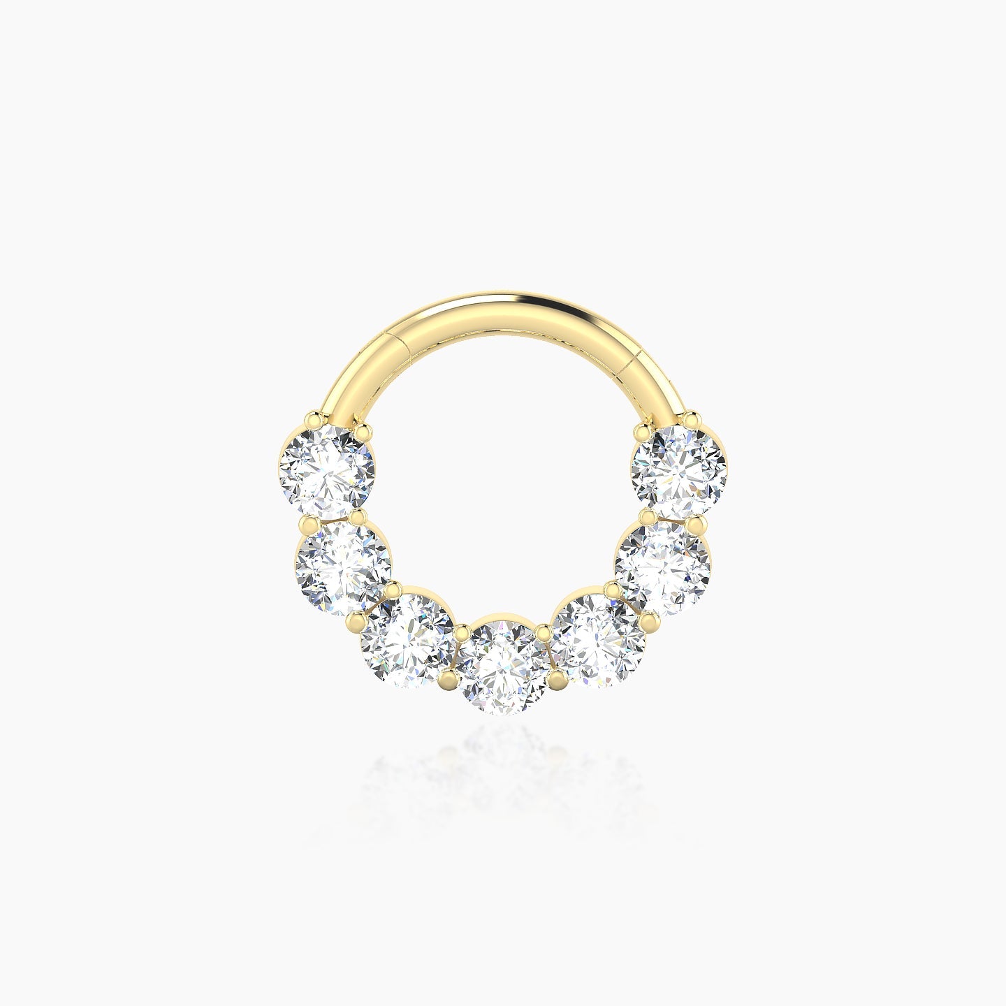 Diana | 18k Yellow Gold 8 mm Diamond Septum Piercing