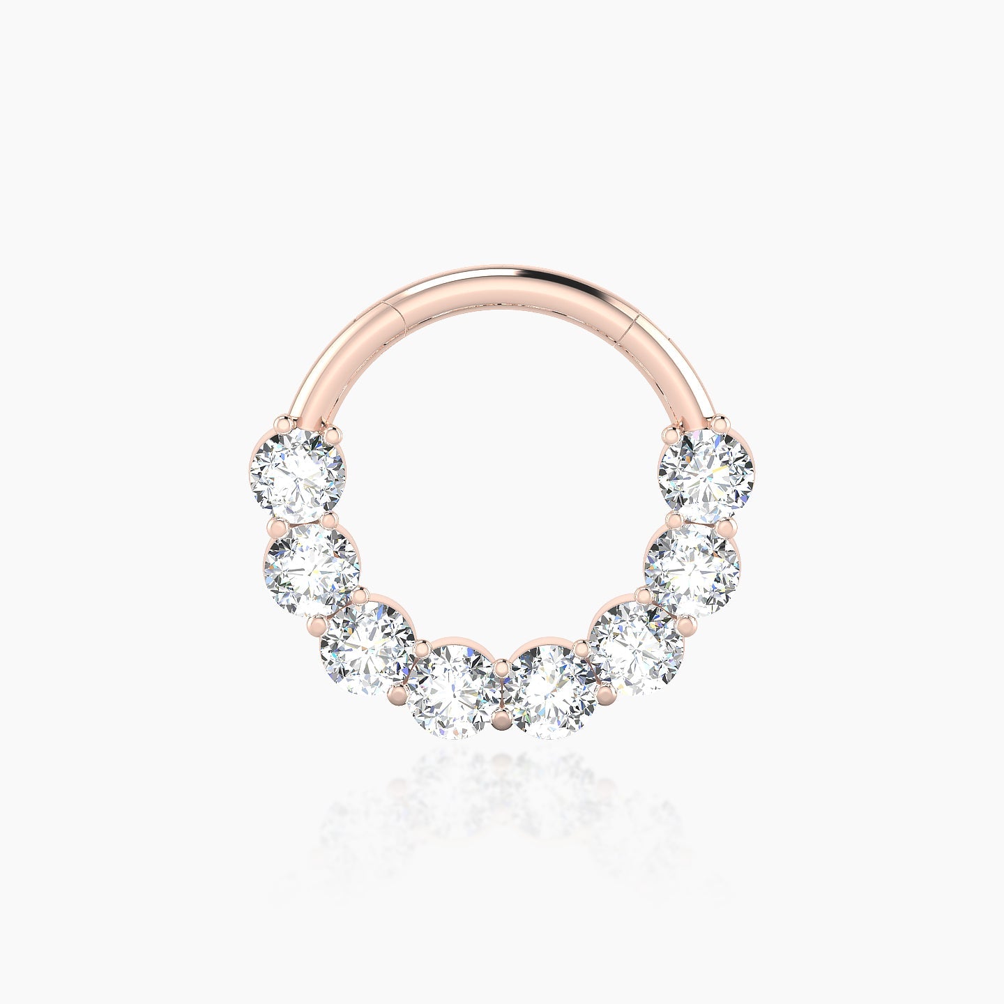 Diana | 18k Rose Gold 9.5 mm Diamond Daith Piercing