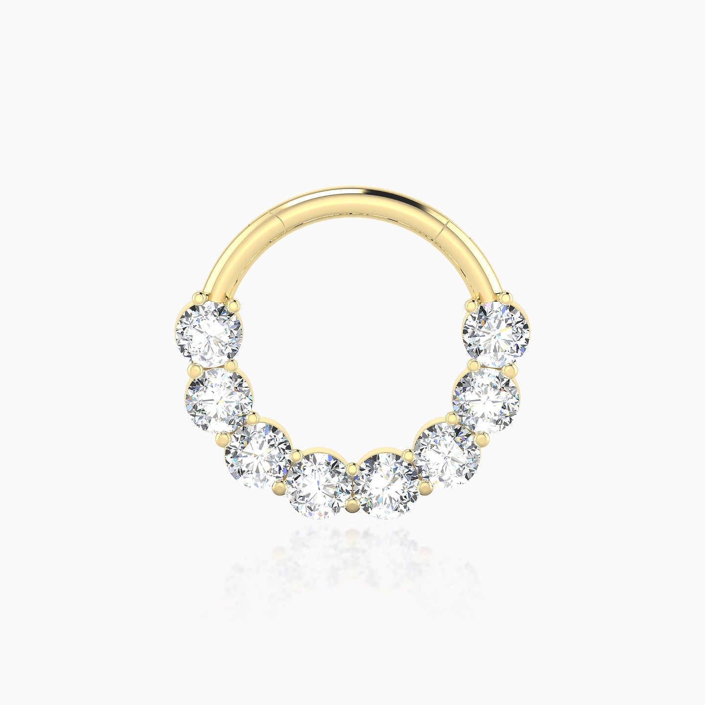 Diana | 18k Yellow Gold 9.5 mm Diamond Daith Piercing