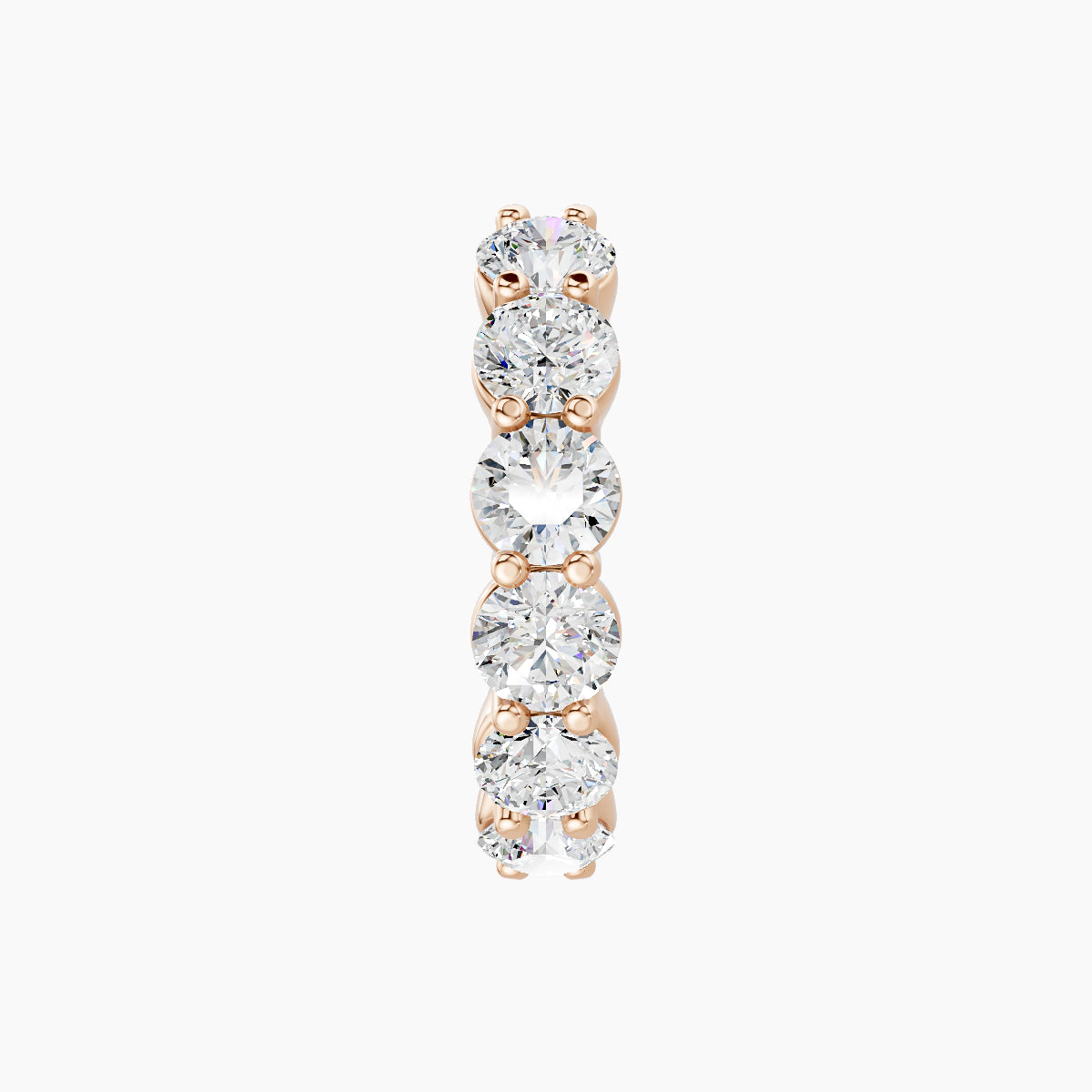 Diana | 18k Rose Gold 9.5 mm Diamond Hoop Piercing