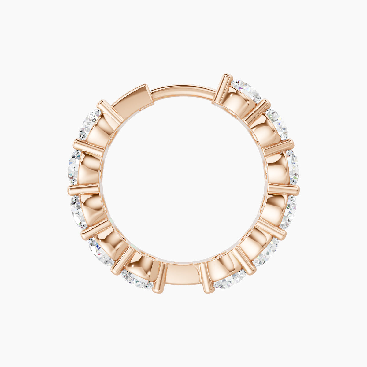Diana | 18k Rose Gold 9.5 mm Diamond Hoop Piercing