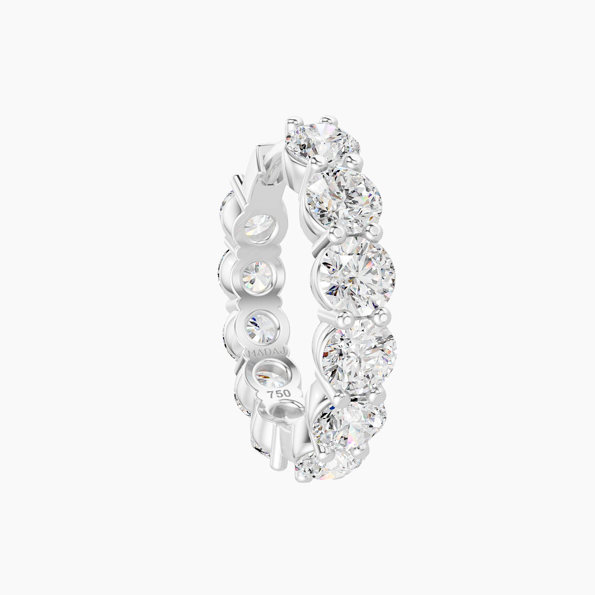Diana | 18k White Gold 9.5 mm Diamond Hoop Piercing