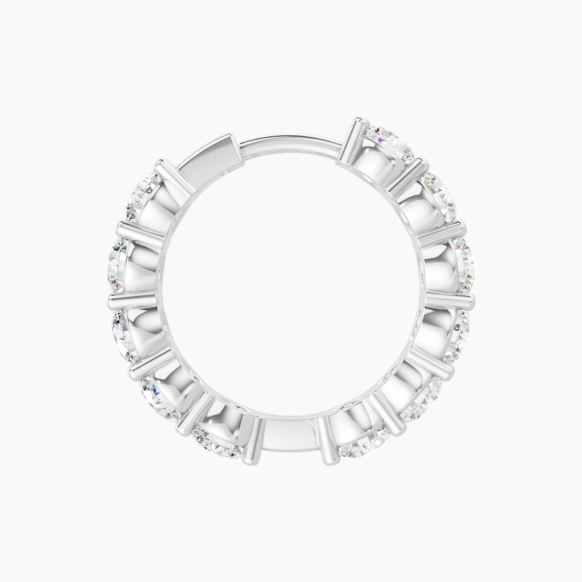 Diana | 18k White Gold 9.5 mm Diamond Hoop Piercing