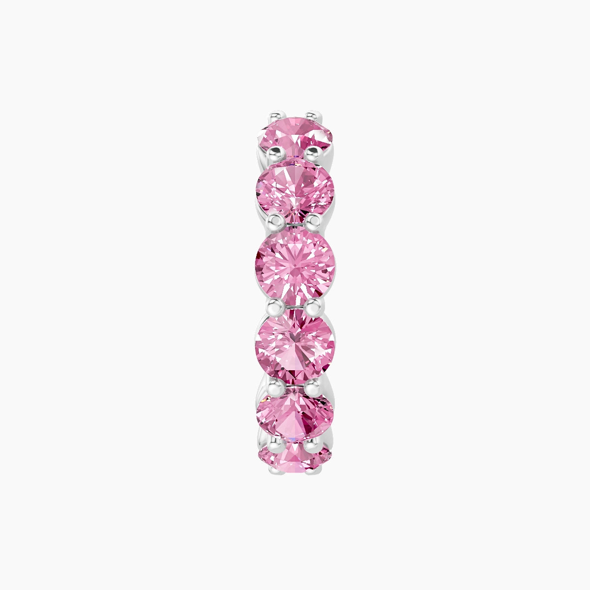 Diana | 18k White Gold 9.5 mm Pink Sapphire Hoop Piercing