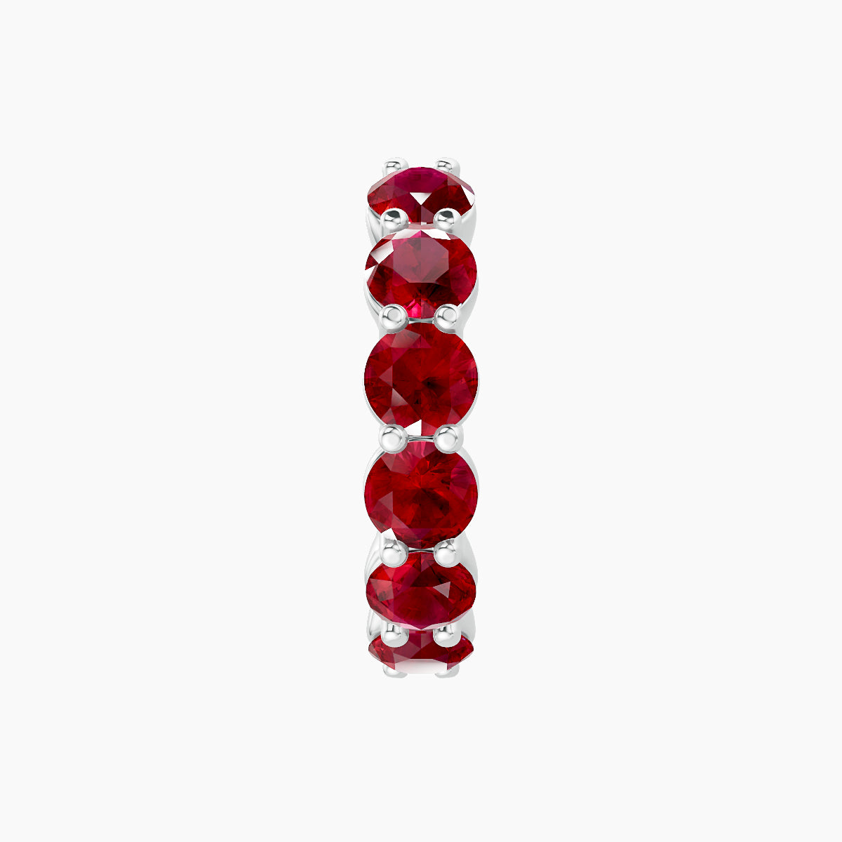 Diana | 18k White Gold 9.5 mm Ruby Hoop Piercing