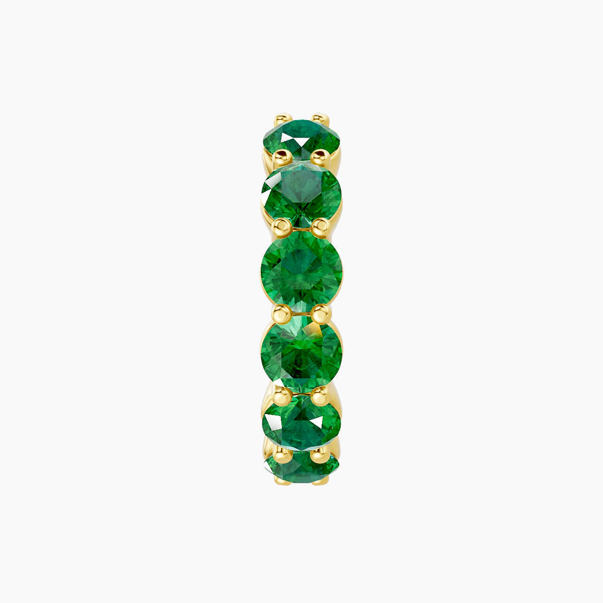 Diana | 18k Yellow Gold 9.5 mm Emerald Hoop Piercing