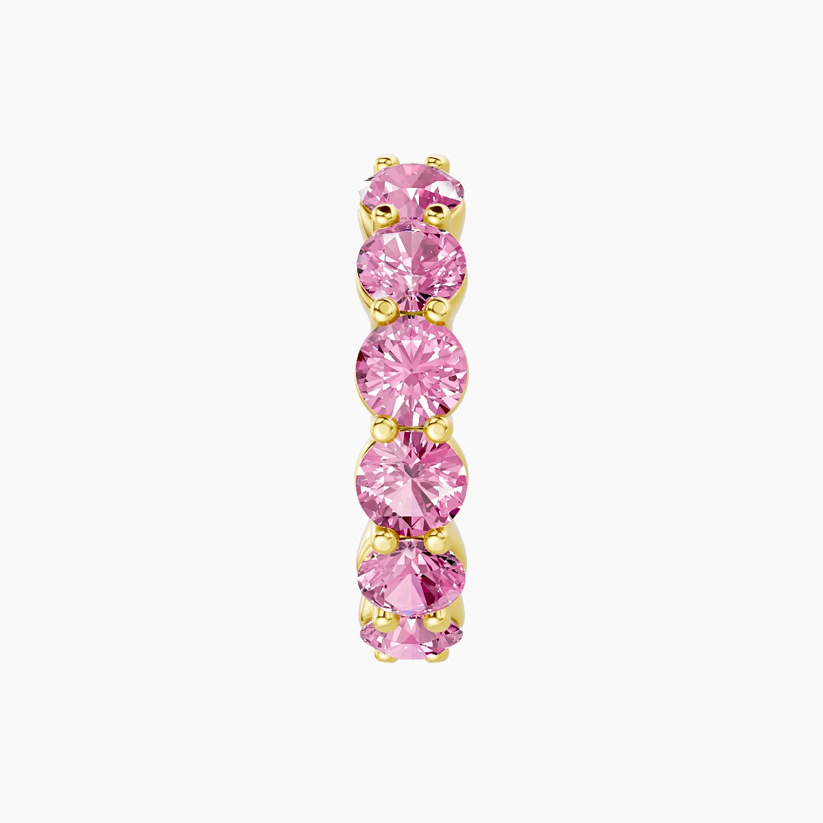 Diana | 18k Yellow Gold 9.5 mm Pink Sapphire Hoop Piercing