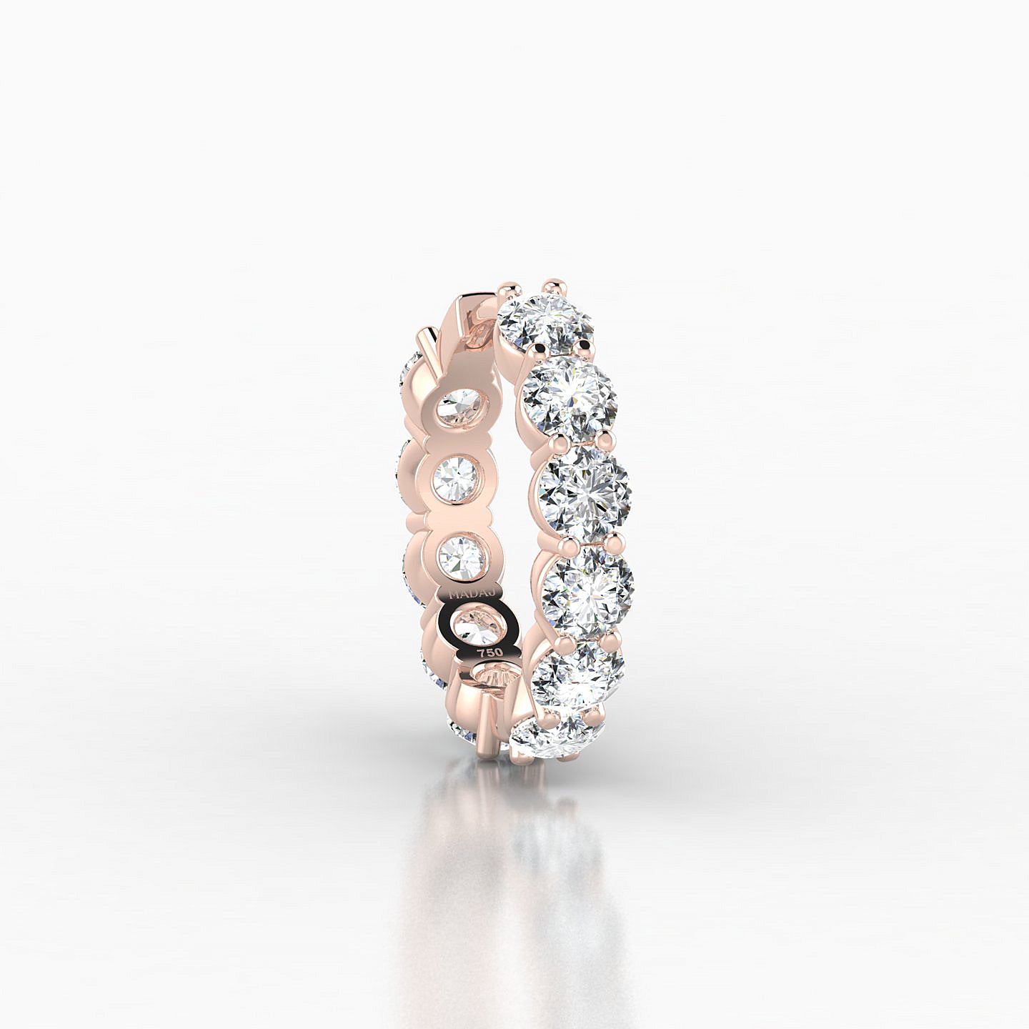Diana | 18k Rose Gold 9.5 mm Diamond Hoop Piercing