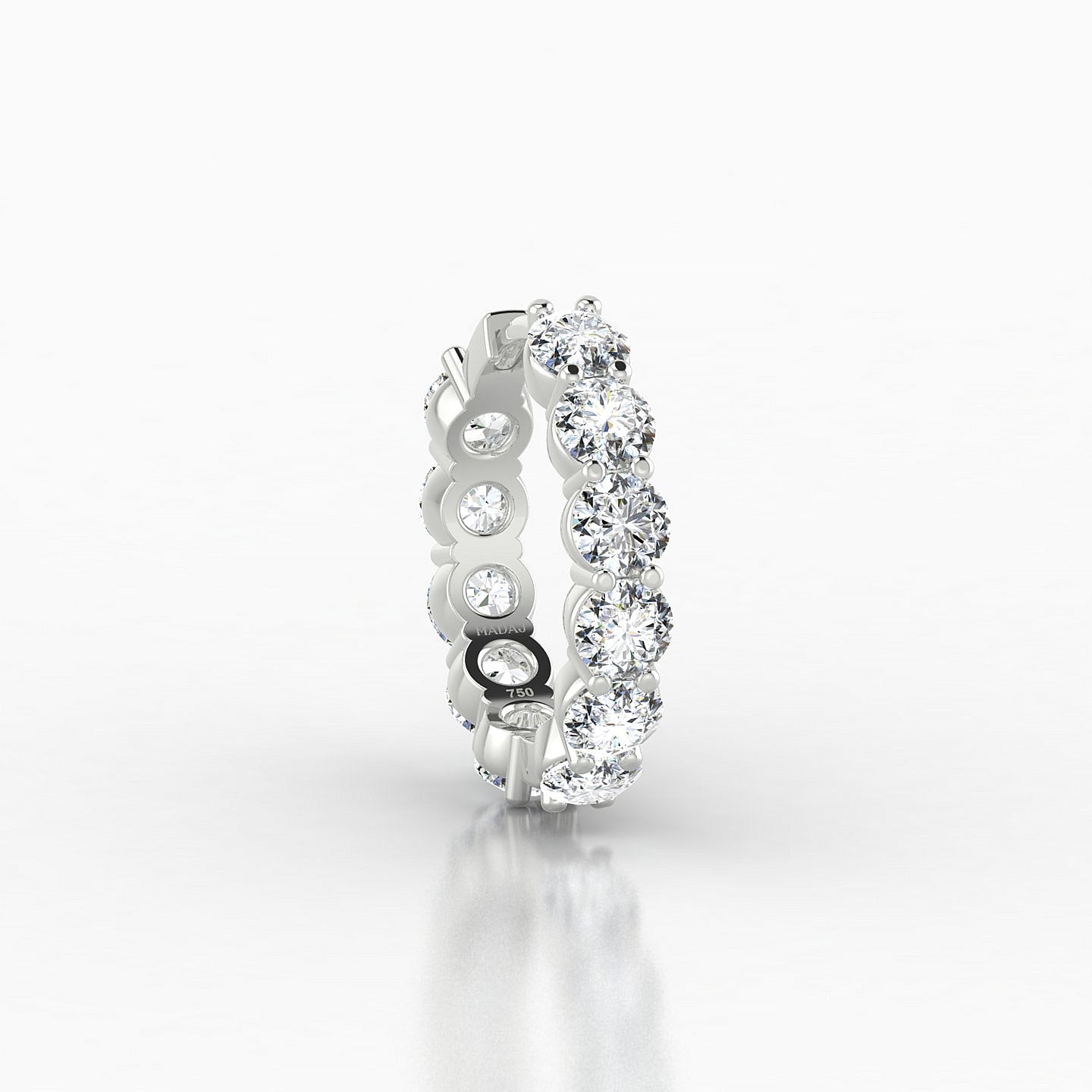 Diana | 18k White Gold 9.5 mm Diamond Hoop Piercing