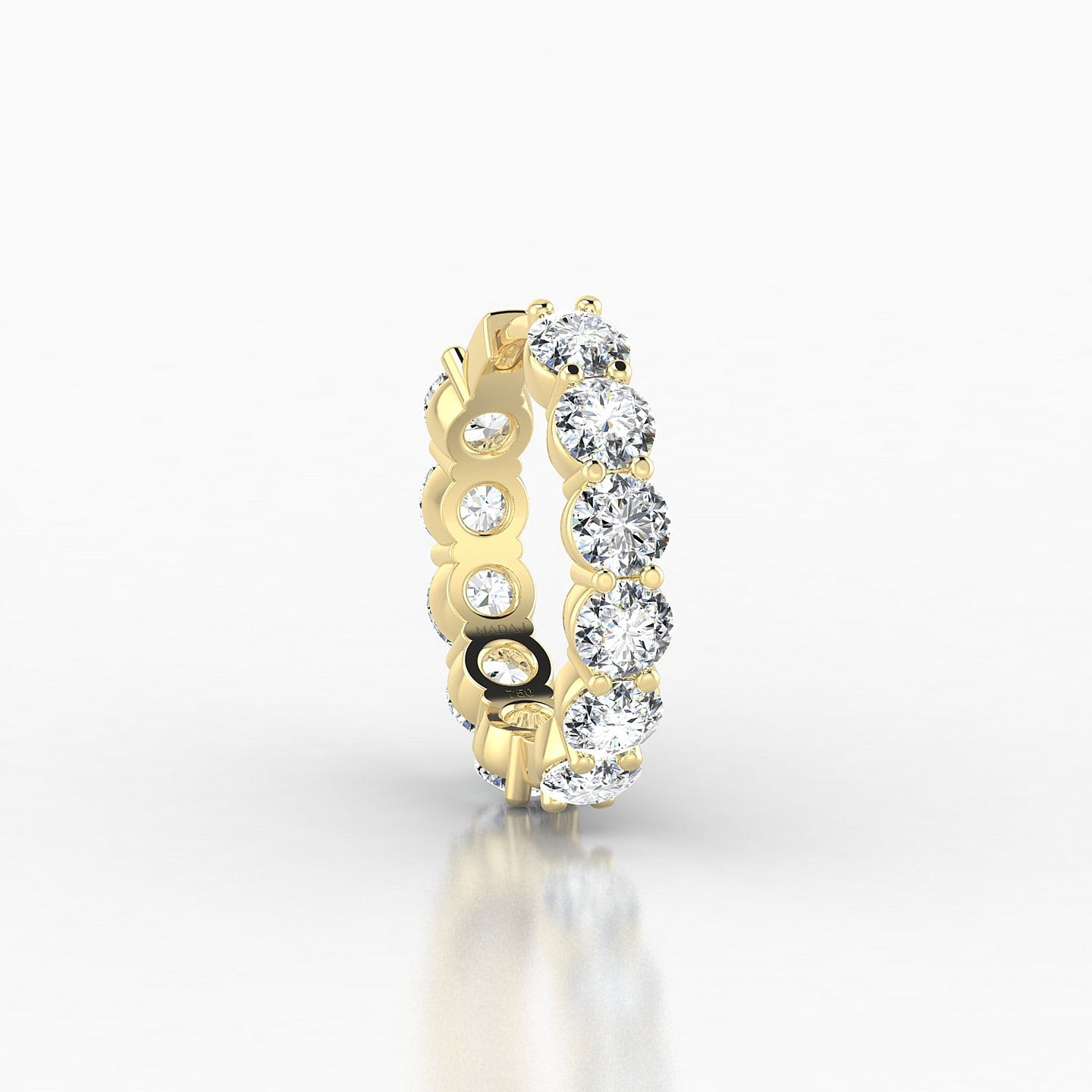 Diana | 18k Yellow Gold 9.5 mm Diamond Hoop Piercing
