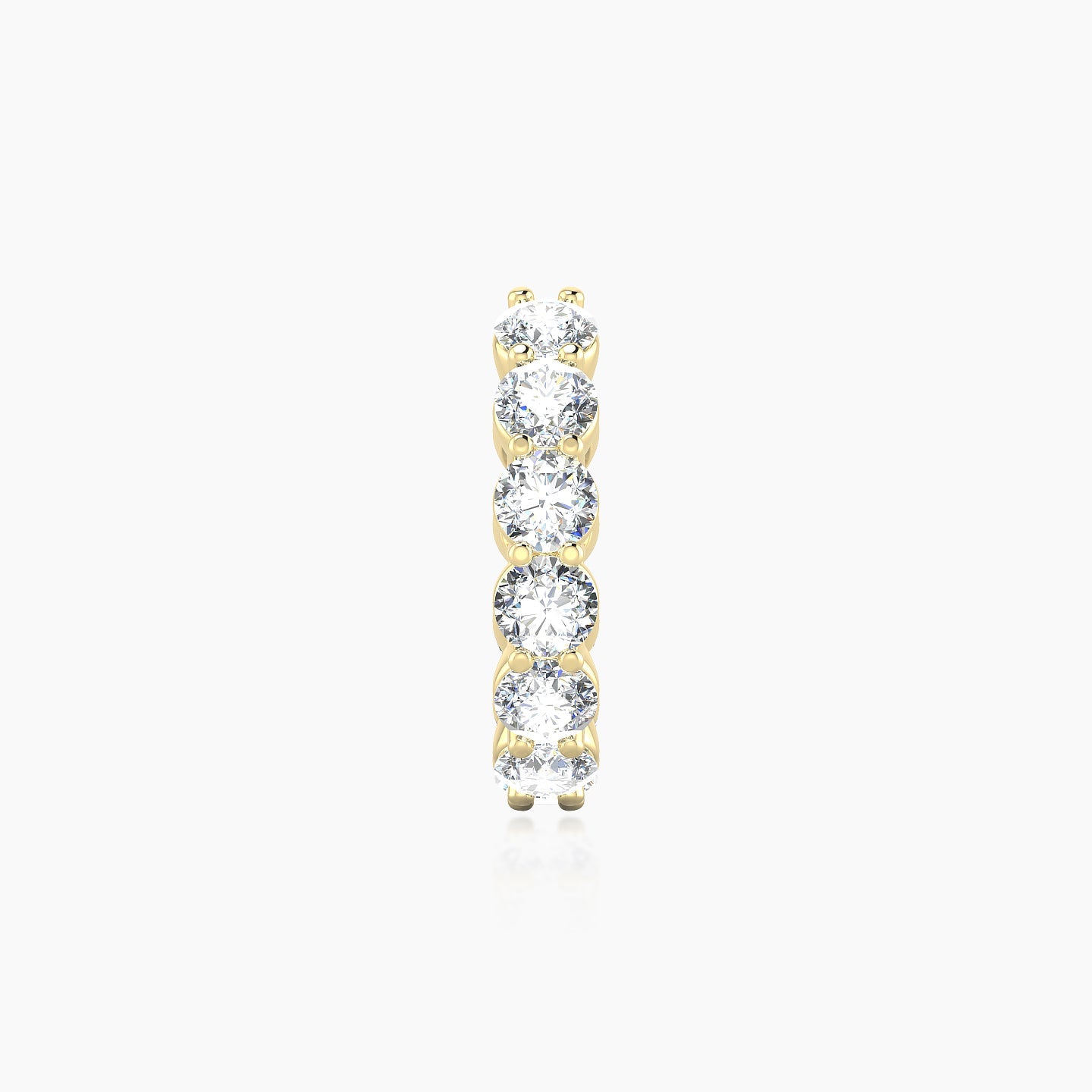 Diana | 18k Yellow Gold 9.5 mm Diamond Hoop Piercing
