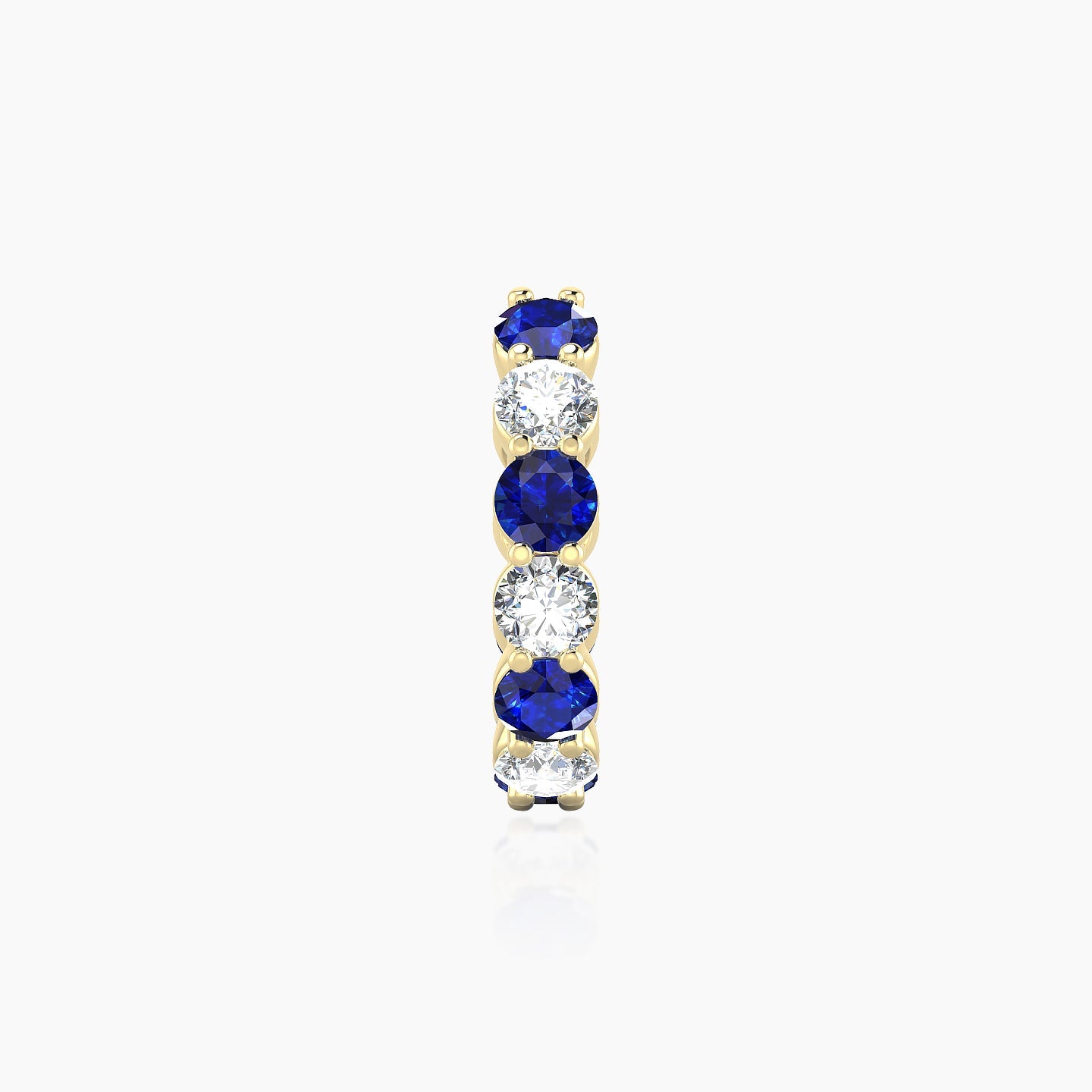 Diana | 18k Yellow Gold 9.5 mm Sapphire & Diamond Hoop Piercing