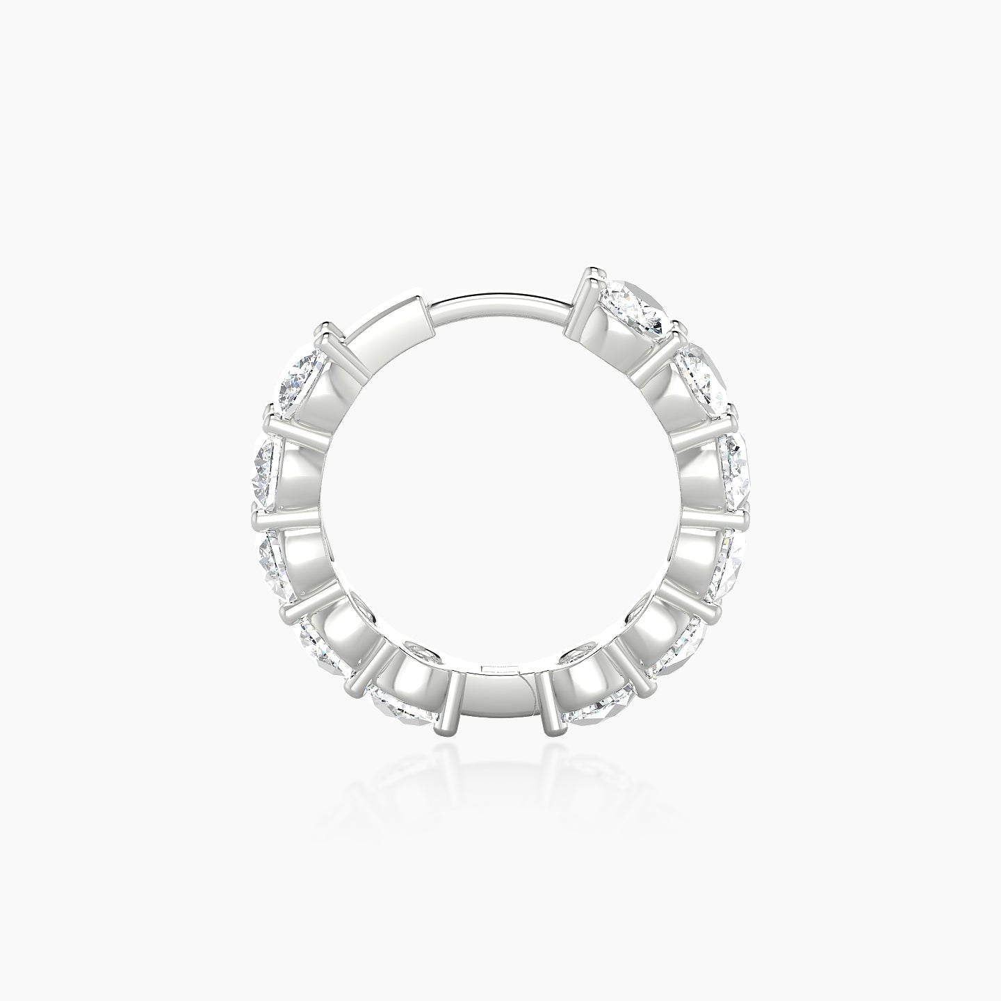 Diana | 18k White Gold 9.5 mm Diamond Hoop Piercing