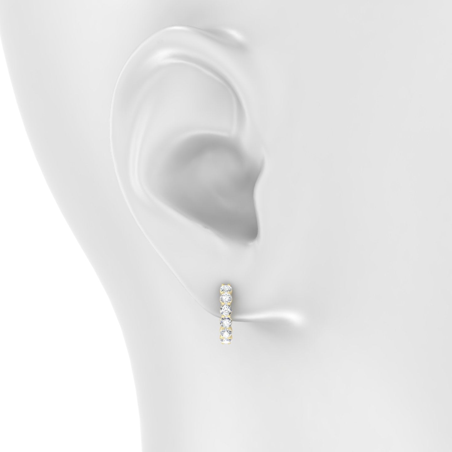 Diana | 18k Yellow Gold 9.5 mm Diamond Hoop Piercing