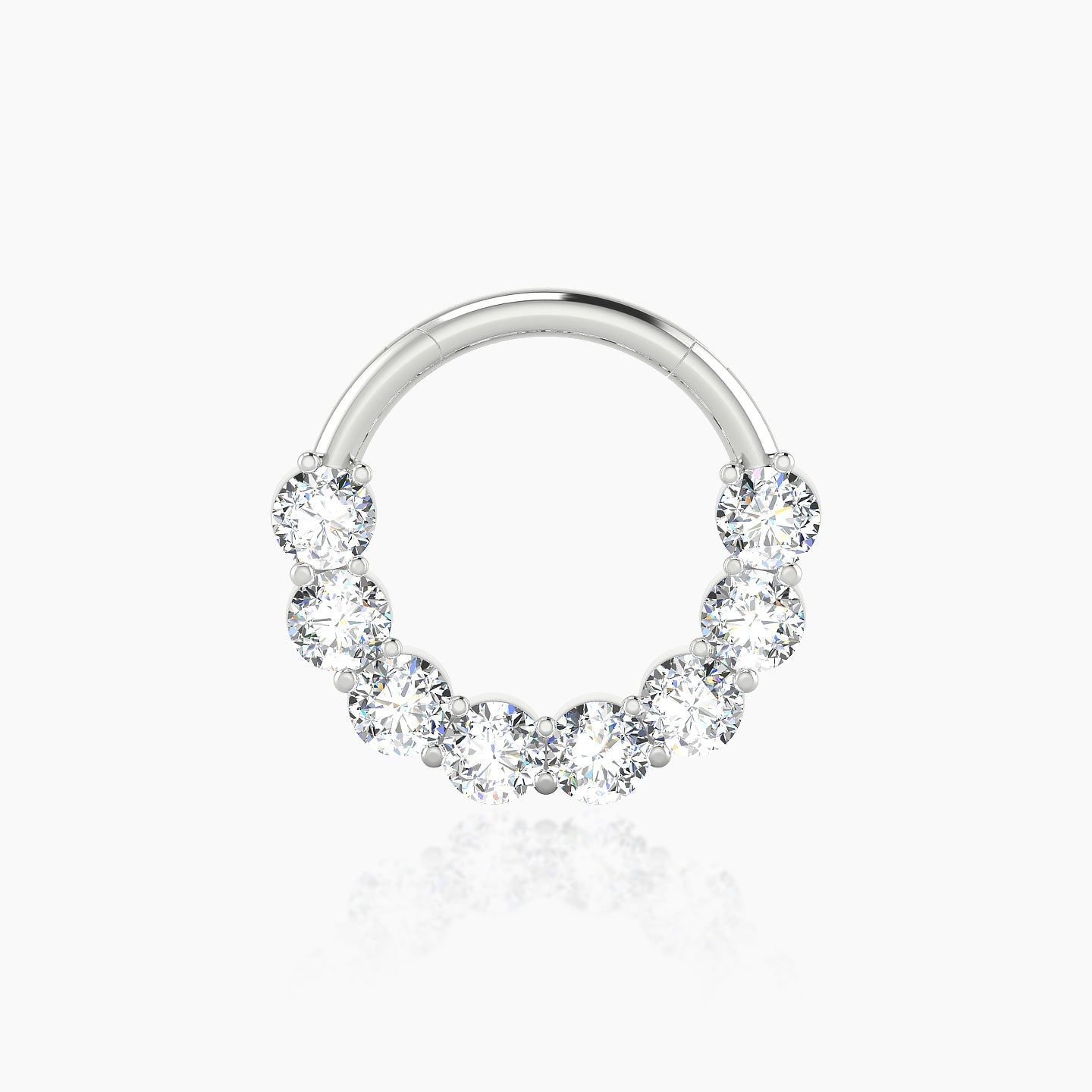 Diana | 18k White Gold 9.5 mm Diamond Septum Piercing