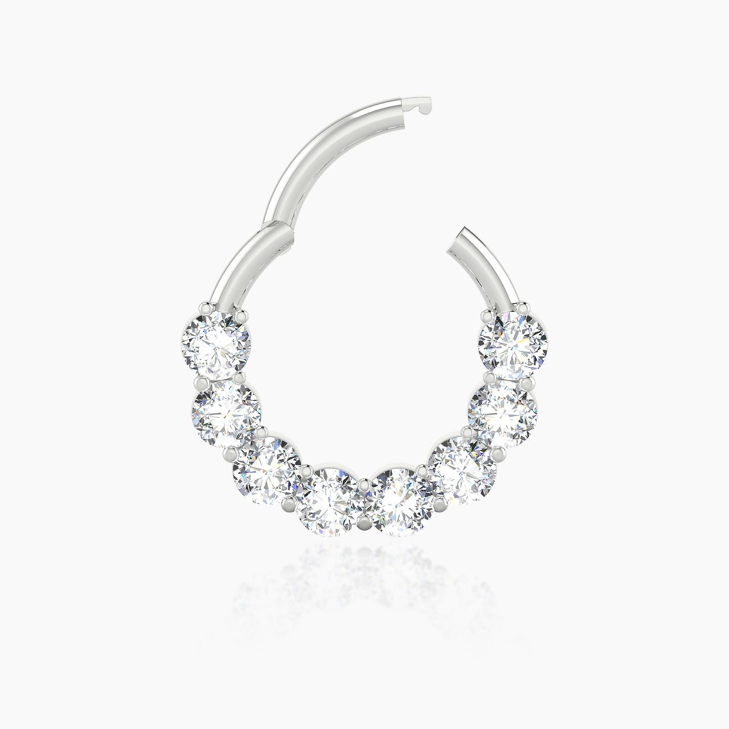 Diana | 18k White Gold 9.5 mm Diamond Septum Piercing