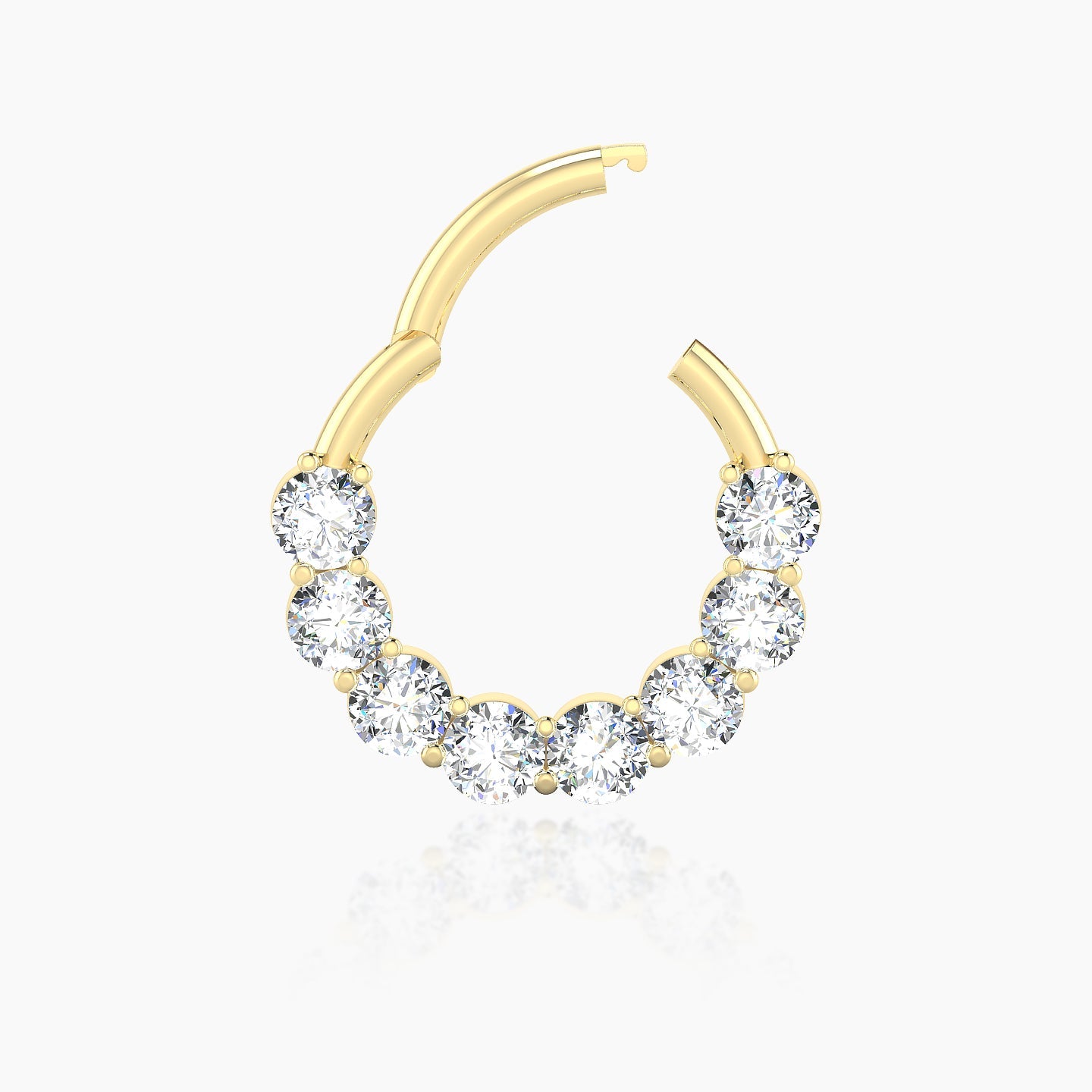 Diana | 18k Yellow Gold 9.5 mm Diamond Septum Piercing