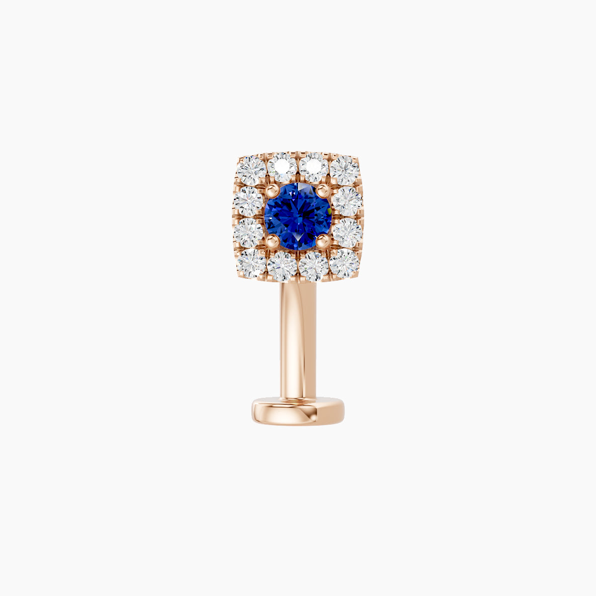 Diane | 18k Rose Gold 10 mm 5 mm Sapphire & Diamond Floating Navel Piercing