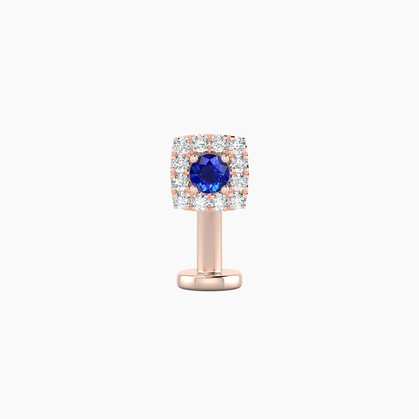 Diane | 18k Rose Gold 10 mm 5 mm Sapphire & Diamond Floating Navel Piercing