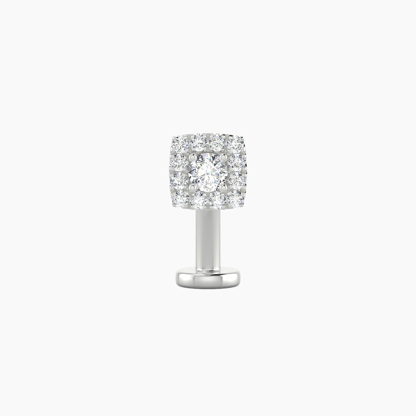 Diane | 18k White Gold 5 mm 10 mm Diamond Floating Navel Piercing