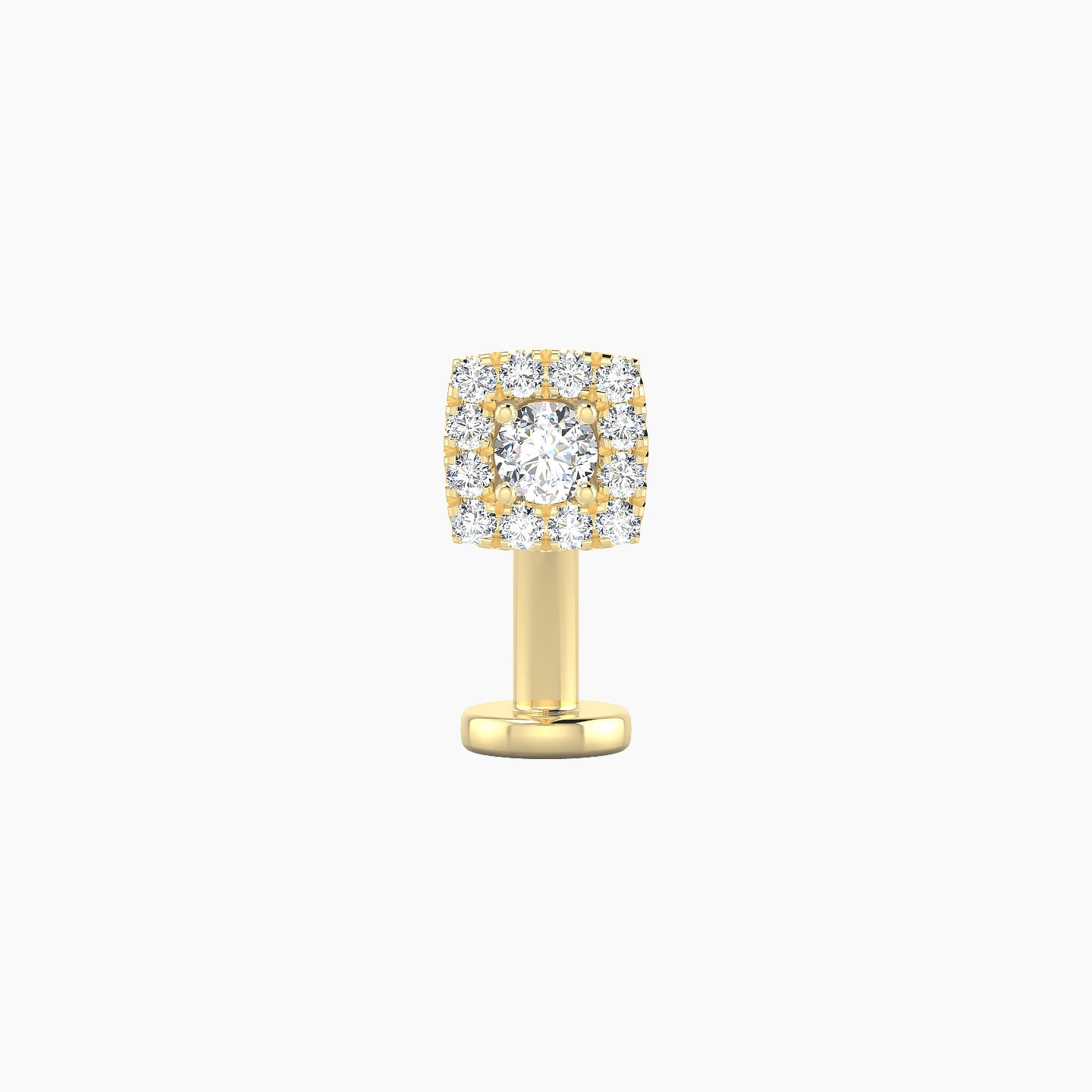 Diane | 18k Yellow Gold 5 mm 10 mm Diamond Floating Navel Piercing