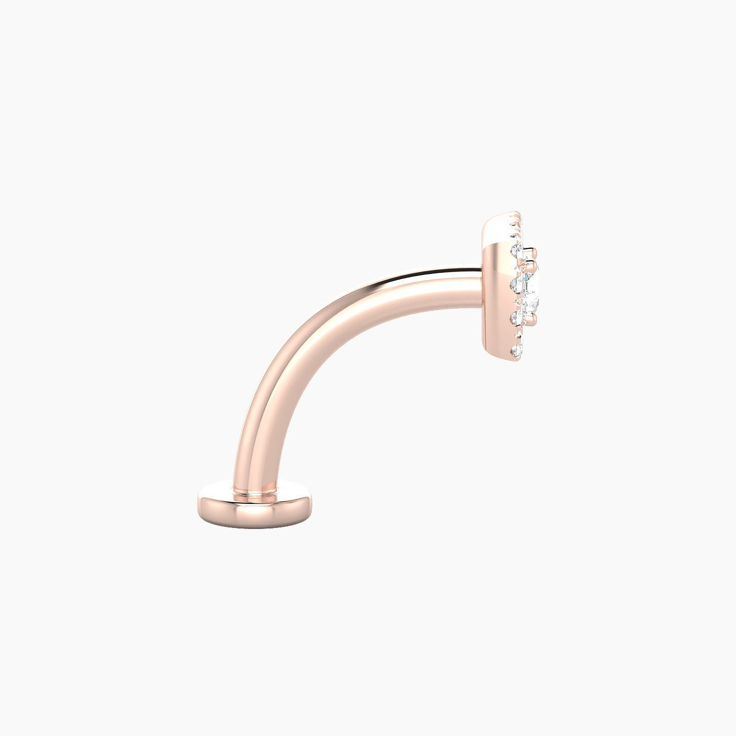 Diane | 18k Rose Gold 5 mm 10 mm Diamond Floating Navel Piercing