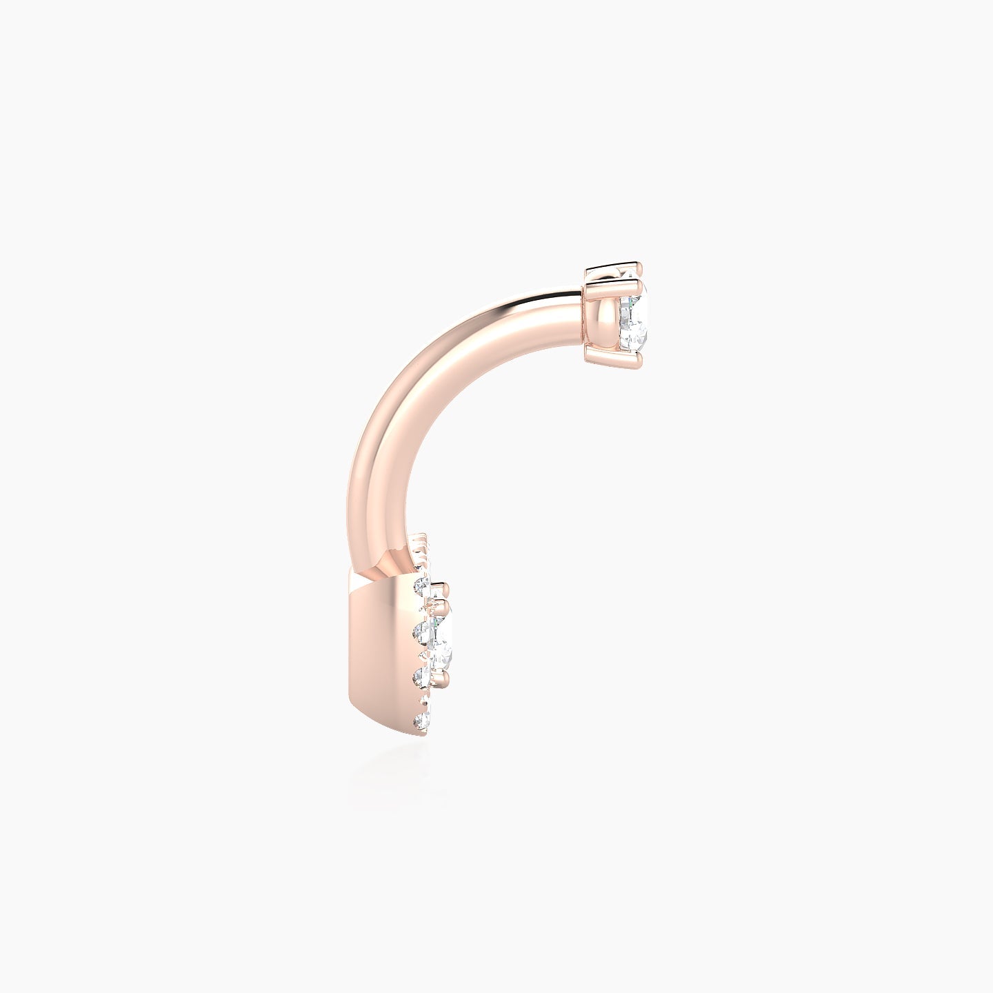 Diane | 18k Rose Gold 10 mm 5 mm Diamond Navel Piercing