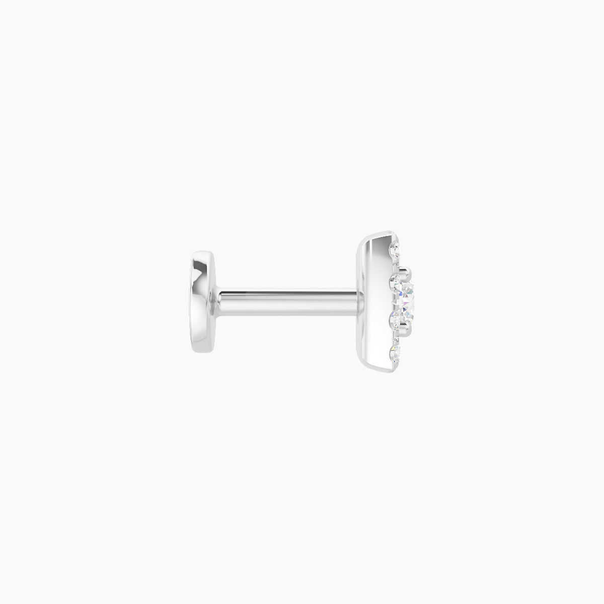 Diane | 18k White Gold 5 mm 5 mm Diamond Piercing