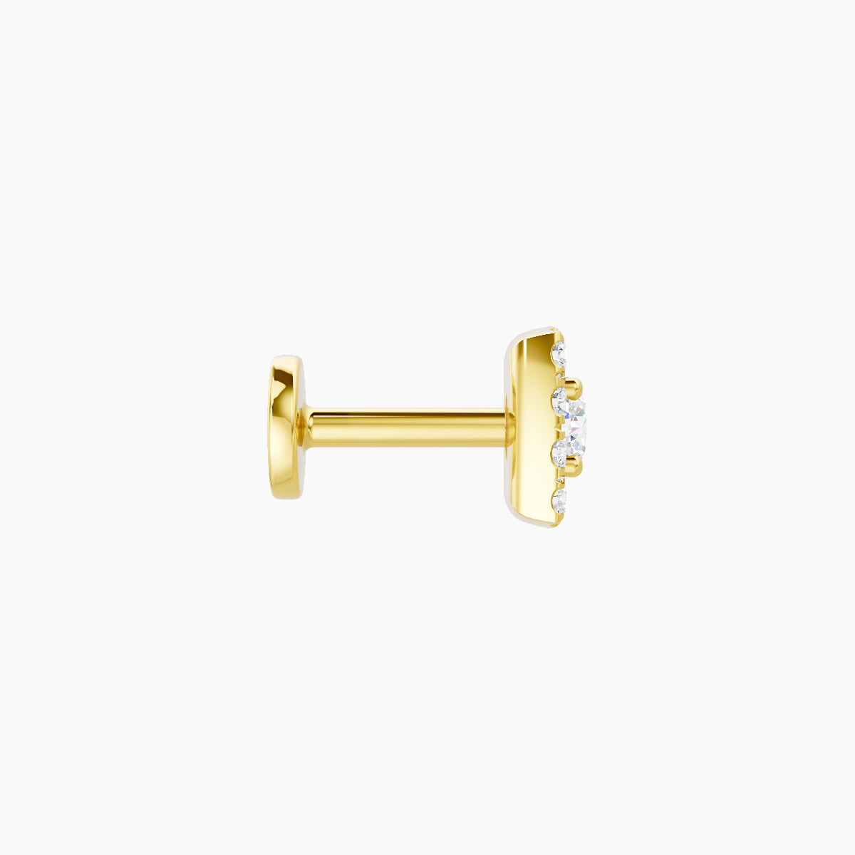 Diane | 18k Yellow Gold 5 mm 5 mm Diamond Piercing