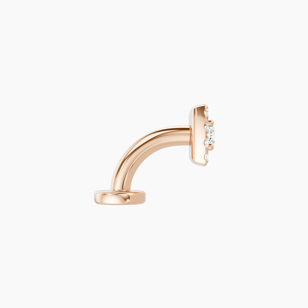 Diane | 18k Rose Gold 5 mm 6 mm Diamond Floating Navel Piercing