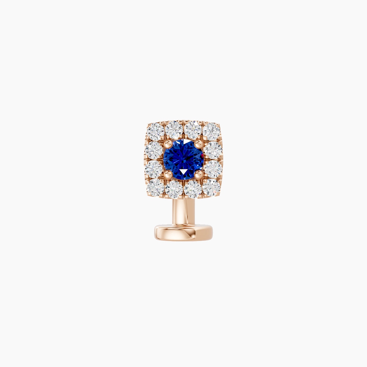 Diane | 18k Rose Gold 6 mm 5 mm Sapphire & Diamond Floating Navel Piercing