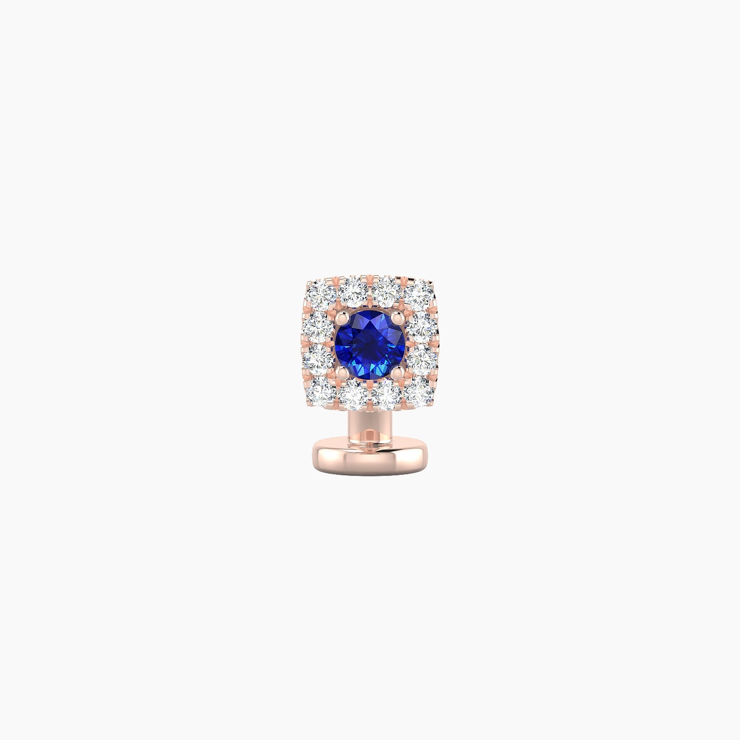 Diane | 18k Rose Gold 6 mm 5 mm Sapphire & Diamond Floating Navel Piercing