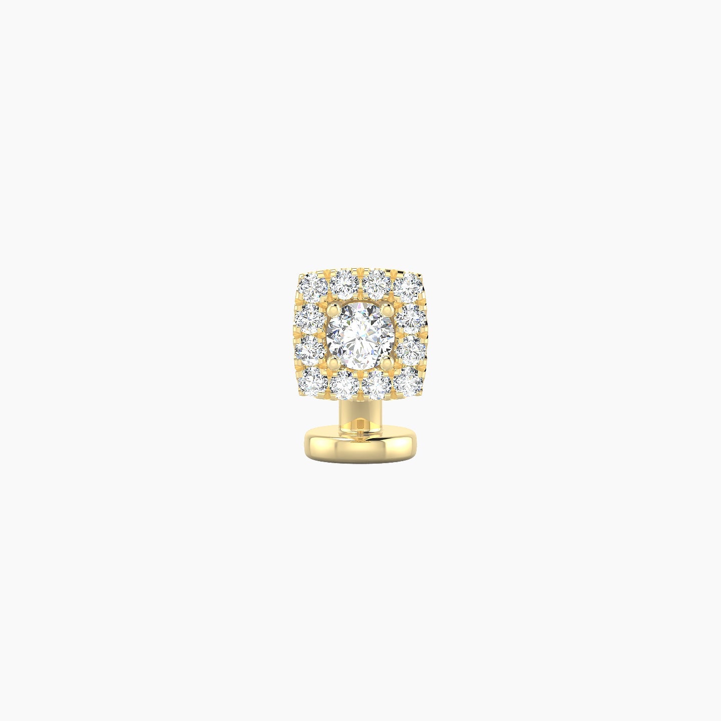 Diane | 18k Yellow Gold 5 mm 6 mm Diamond Floating Navel Piercing