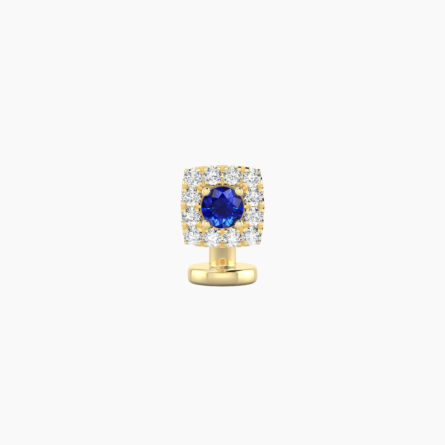 Diane | 18k Yellow Gold 6 mm 5 mm Sapphire & Diamond Floating Navel Piercing