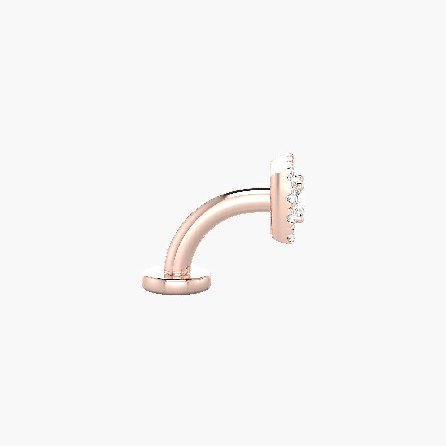 Diane | 18k Rose Gold 5 mm 6 mm Diamond Floating Navel Piercing