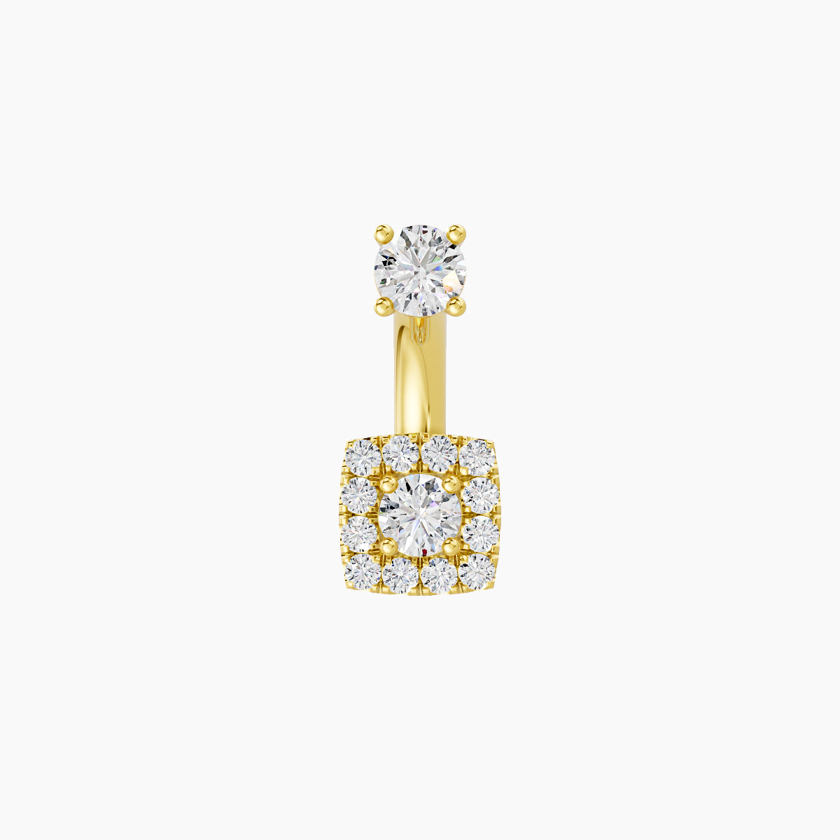 Diane | 18k Yellow Gold 5 mm 6 mm Diamond Navel Piercing