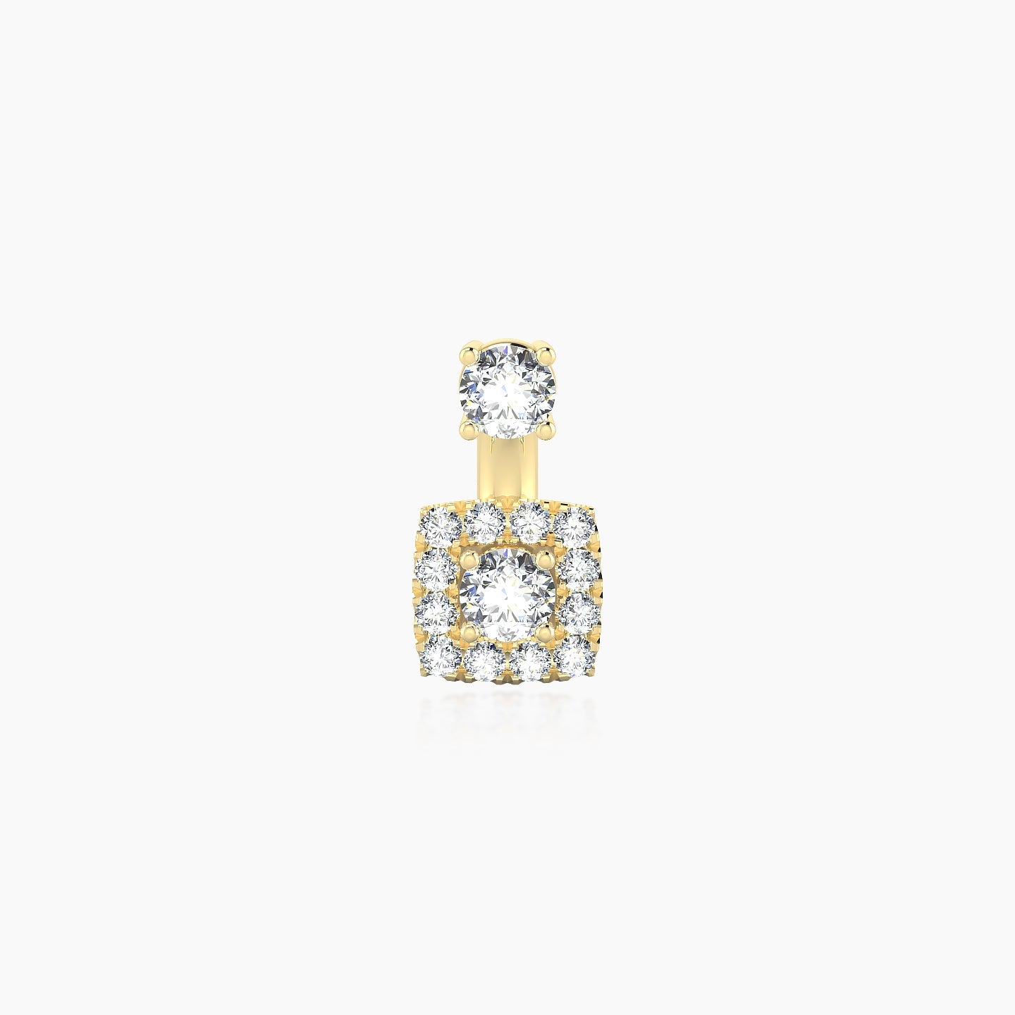 Diane | 18k Yellow Gold 6 mm 5 mm Diamond Navel Piercing