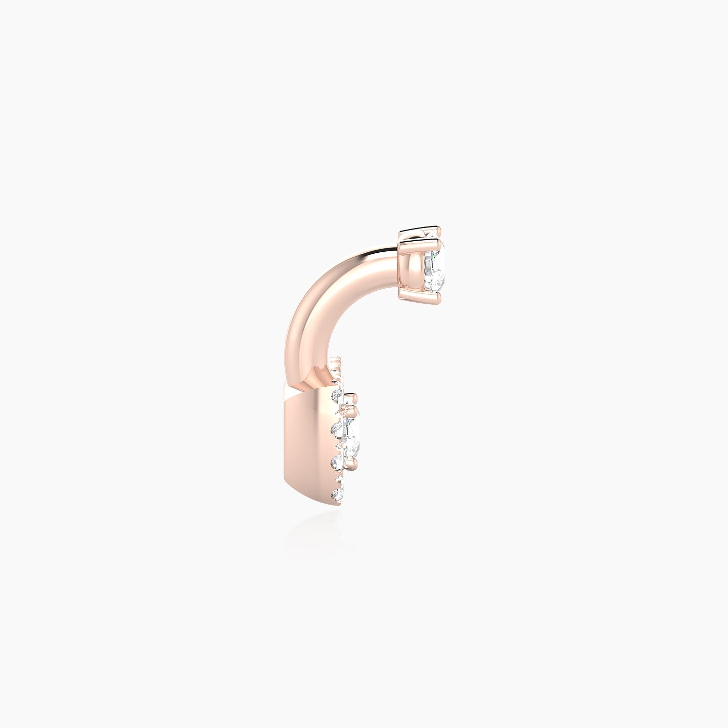 Diane | 18k Rose Gold 6 mm 5 mm Diamond Navel Piercing
